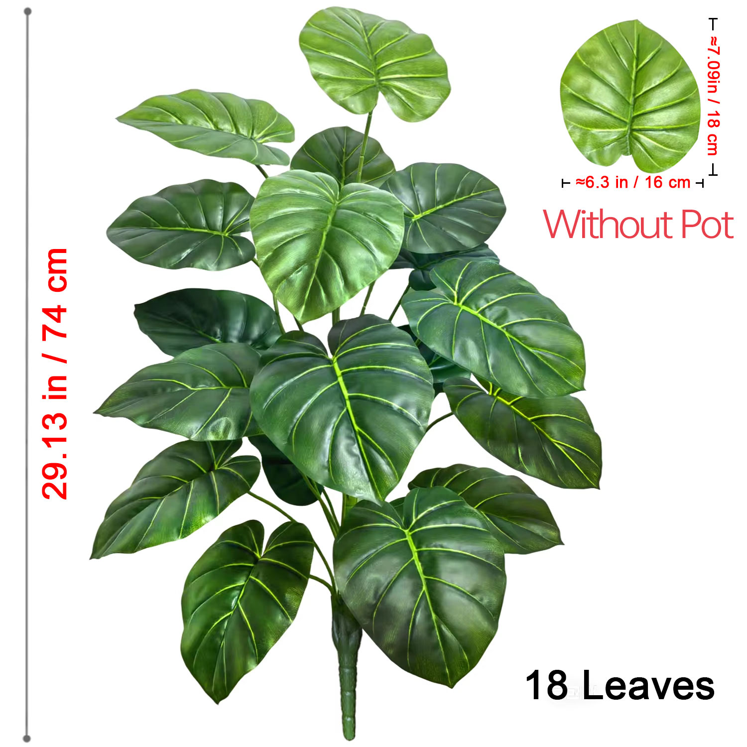 1個入り 60-105cm リアルな人工ヤシの木 鮮やかな緑 - Monstera Adansonii のレビューと価格