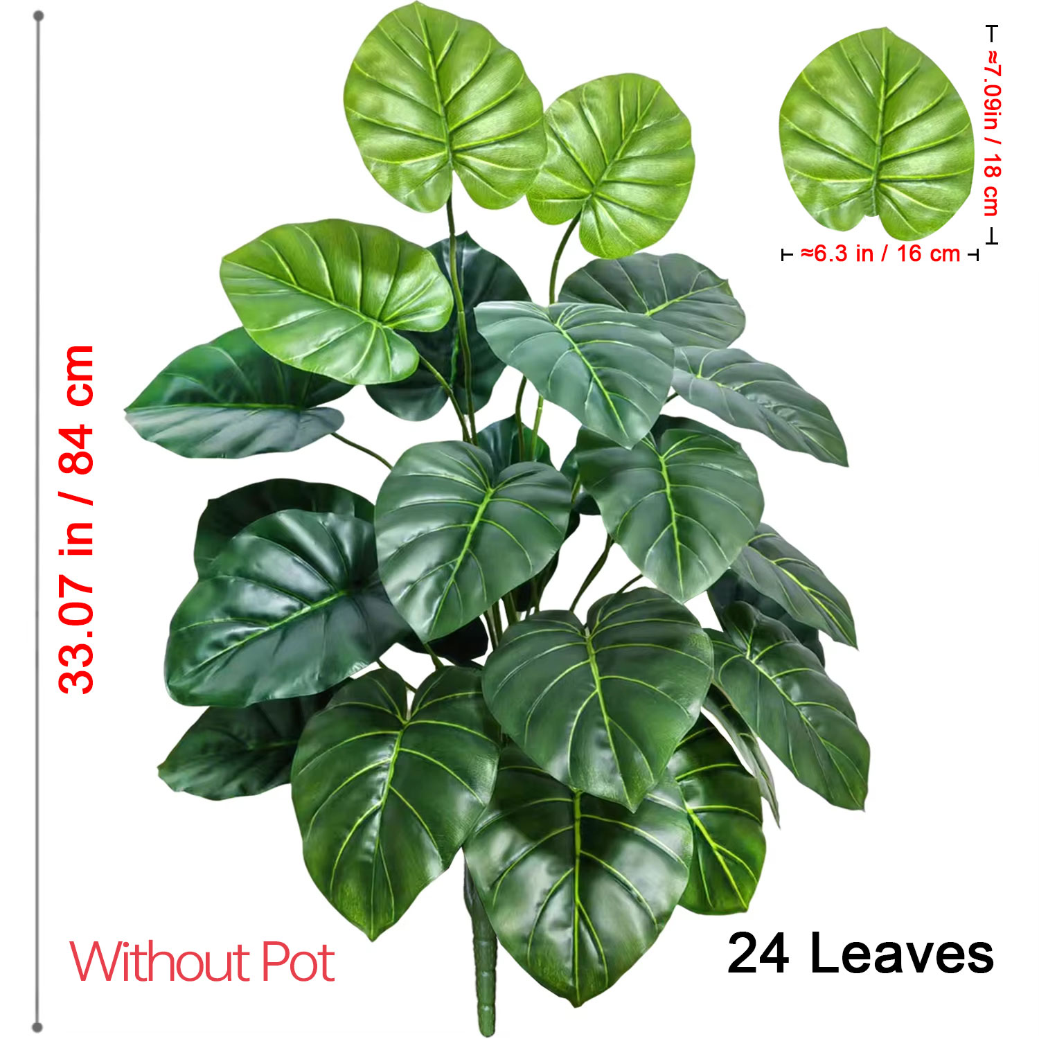 1個入り 60-105cm リアルな人工ヤシの木 鮮やかな緑 - Monstera Adansonii のレビューと価格
