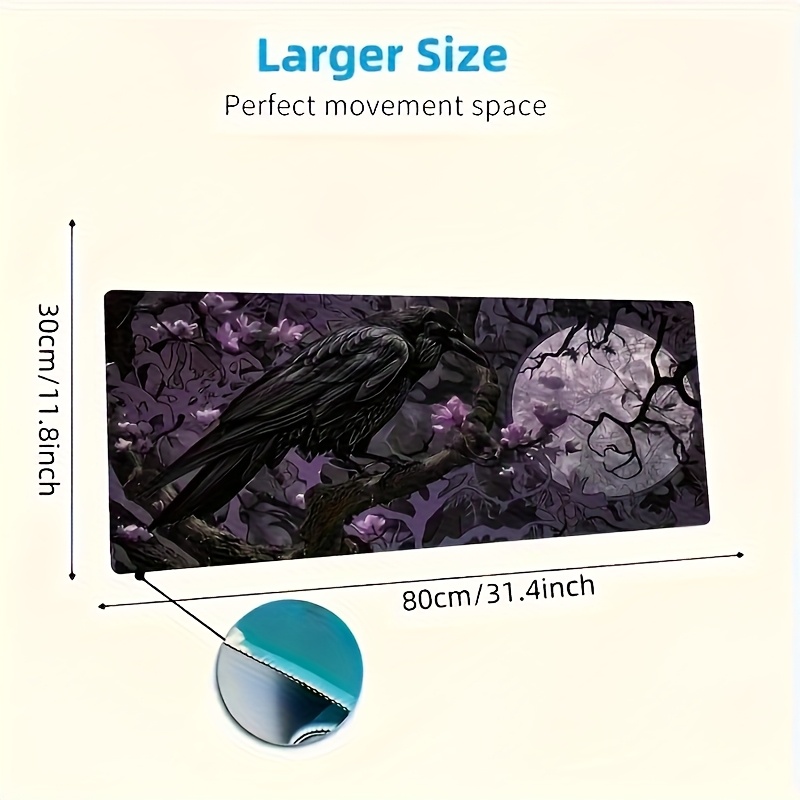 ゴシックレイブンムーンライトマウスパッド - 紫色の花柄と黒 - Tradescantia Purple のレビューと価格
