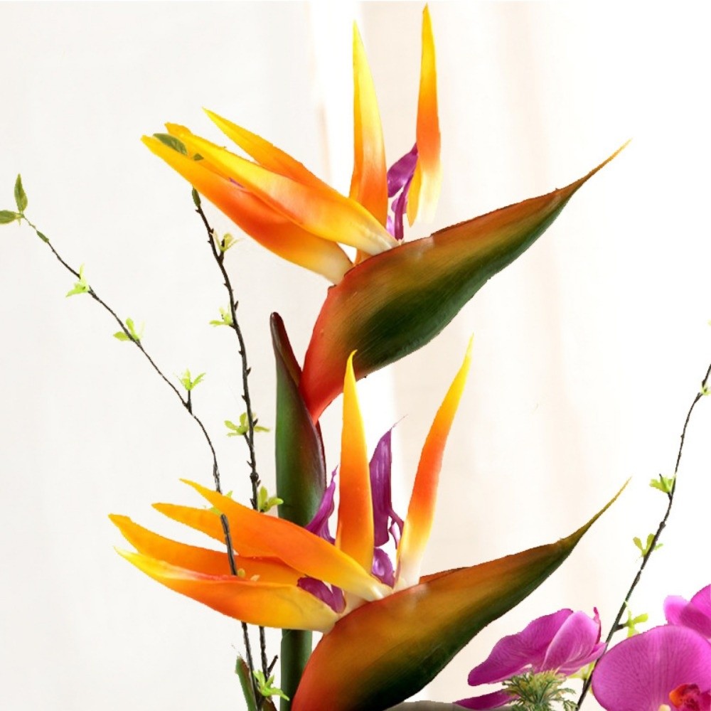新しいロングステム人工極楽鳥花、本物のような質感のDIYフェ - Bird Paradise Strelitzia のレビューと価格