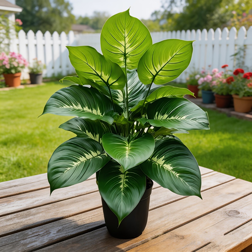 1PC 24頭の人工植物リアルなフロア盆栽植物屋内用家庭用結 - Monstera Adansonii のレビューと価格