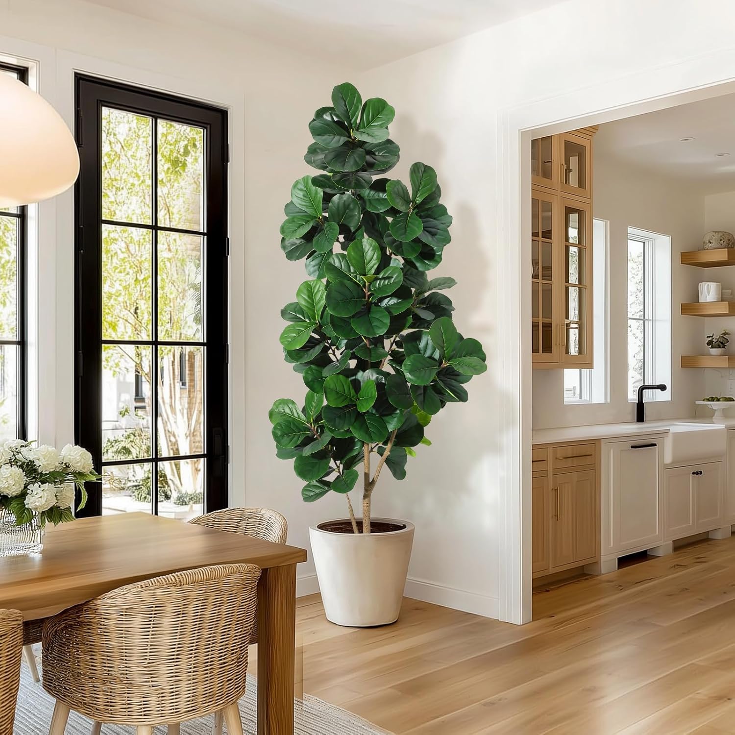 4～7フィートのフィドルリーフフィグツリー人工樹木、リアルな - Dracaena Marginata のレビューと価格