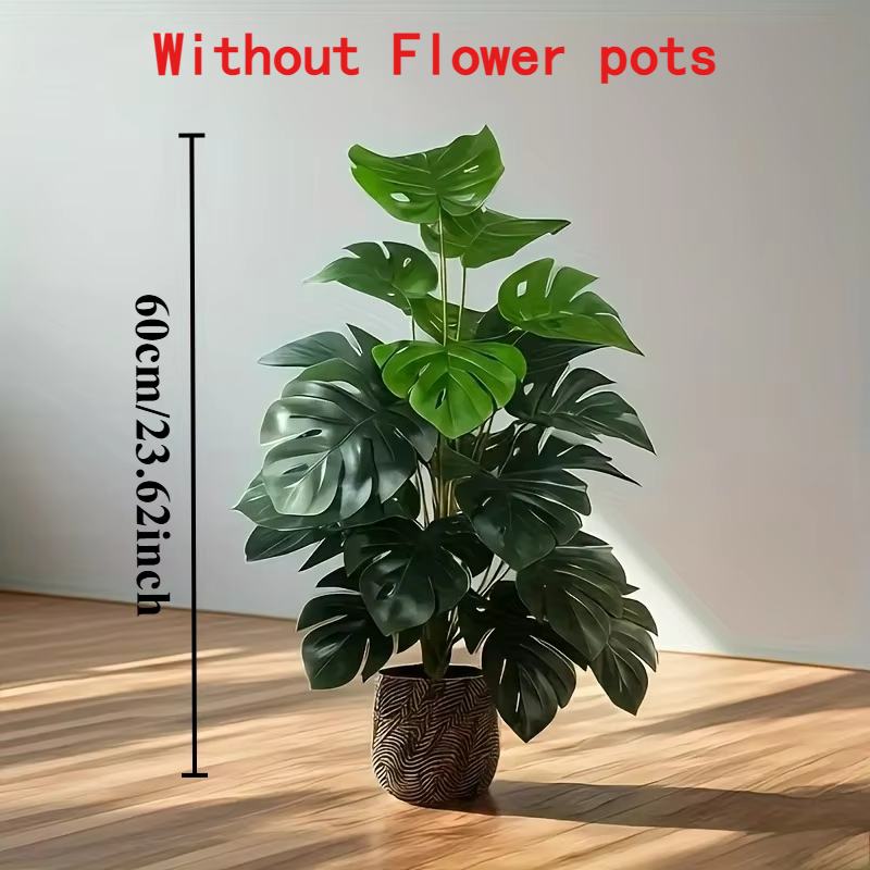 人工モンステラヤシの木リアルなプラスチック製グリーン植物、フ - Monstera Adansonii のレビューと価格