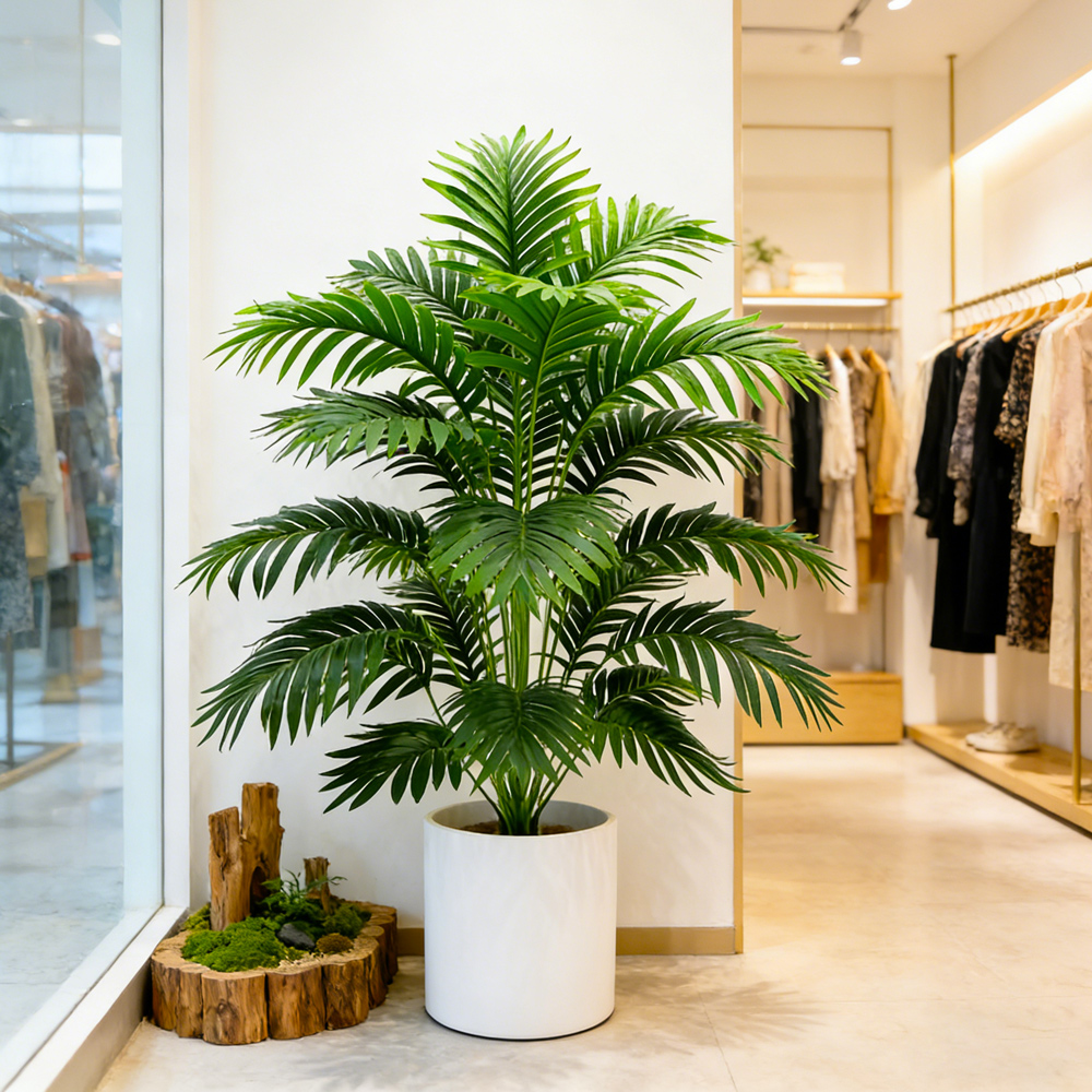高さ60〜80cmの人工ヤシの木、偽モンステラ植物の枝、プラ - Monstera Adansonii のレビューと価格
