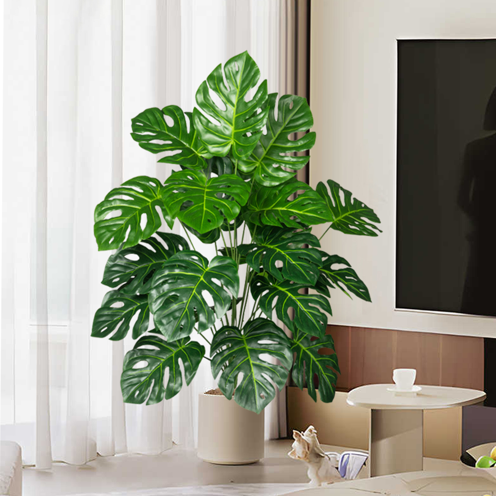 70-100 センチメートル人工モンステラツリー偽ヤシの植物 - Monstera Adansonii のレビューと価格