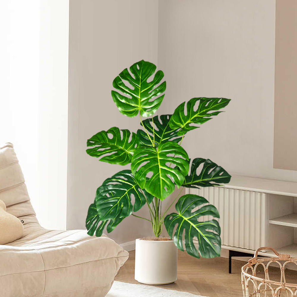 70-100 センチメートル人工モンステラツリー偽ヤシの植物 - Monstera Adansonii のレビューと価格