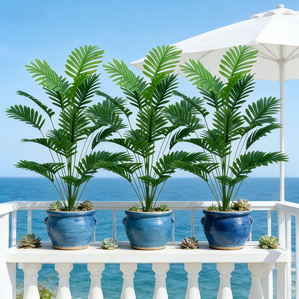 1PC 65-128CM 大型人工ヤシの木 トロピカルグリー - Dracaena Marginata のレビューと価格