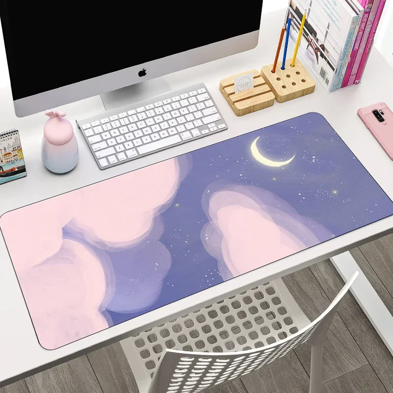 パープルのかわいいクラウドゲーミングマウスパッド、滑り止めゴ - Tradescantia Purple のレビューと価格