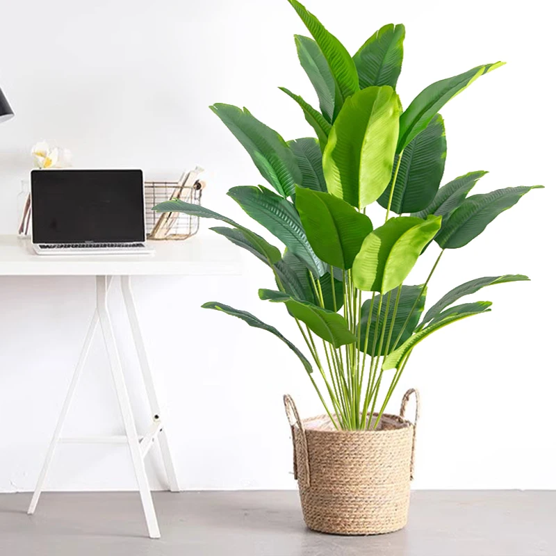 1個 人工観葉植物 大型 熱帯ヤシの木 フェイクバナナの葉  - Dracaena Marginata のレビューと価格
