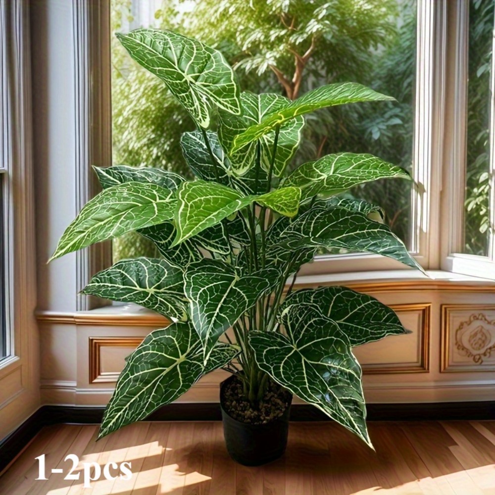 1PC 24枚入り 人工グリーンフェアリータロ葉 モンステラ - Monstera Adansonii のレビューと価格